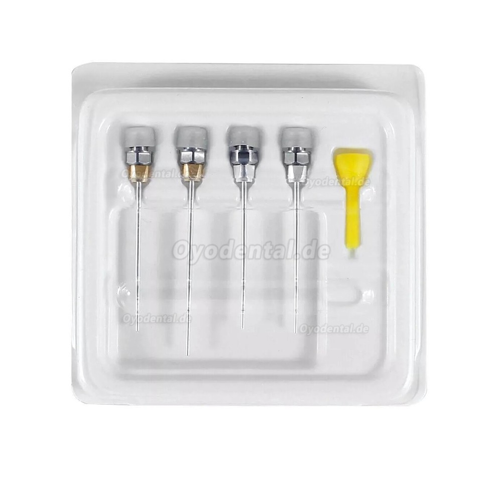 4-teiliges Guttapercha Injektionsnadeln Set kompatibel mit Woodpecker Fi-G Endo Obturation System